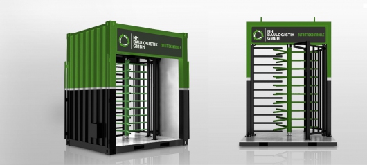 Wirtschaftliche und sichere Zugangskontrolle mit unserer freistehenden Drehkreuz­anlage. Mobil & flexibel.