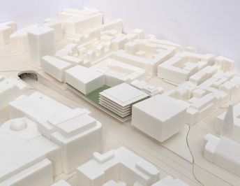 Modell Mobility Hub in Stuttgart